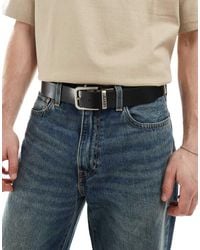 Levi's - Omkeerbare Leren Riem Met Logo Op De Gesp - Lyst