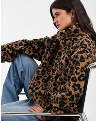 ONLY - Borg Fleece Jacket - Lyst