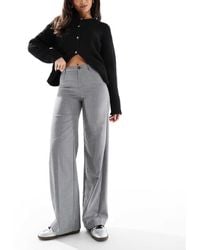 Bershka - Wide Leg Tailored Trousers - Lyst