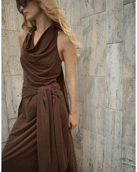 NA-KD - Scarf Tassel Modal Halterneck Top - Lyst