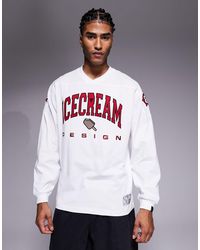 ICECREAM - Design Long Sleeve V Neck Jersey - Lyst