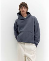 Pull&Bear - Sweat à capuche coupe carrée gris - Lyst