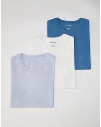 Lacoste - 3 Pack Loungewear T-shirts - Lyst