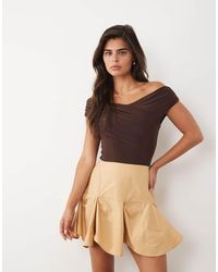 ASOS - Diagonal Seam Detail Flippy Mini Skirt - Lyst