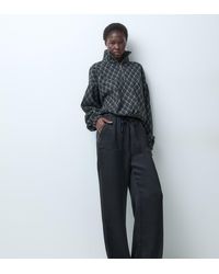 Vero Moda - Broek Met Hoge Taille Van Satijn En Losvallende Pasvorm - Lyst
