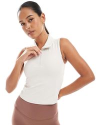 agon® - Sleeveless Collared Top - Lyst