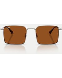 Ray-Ban - Idan Square Sunglasses With Lens - Lyst