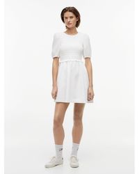 Tommy Hilfiger - Back Tie Smock Slim Poplin Mini Dress - Lyst