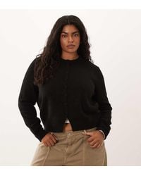 ASOS - Asos Design Curve Wool Blend Neat Fit Cardigan - Lyst