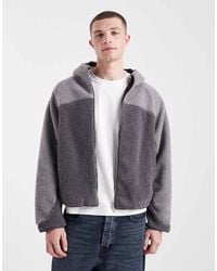 Cotton On - Hooded Teddy Panelled Jacket - Lyst