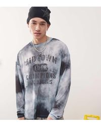 Collusion - Camiseta De Manga Larga Y Corte Skater Con Estampado Gráfico Integral De Malla De - Lyst