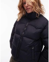 Levi's - Chaqueta Acolchada Negra De Estilo Wéstern De Nailon Noe De - Lyst