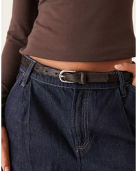 Mango - Hair On Real Leather Belt - Lyst