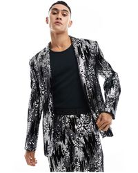 ASOS - Slim Scattered Sequin Suit Jacket - Lyst