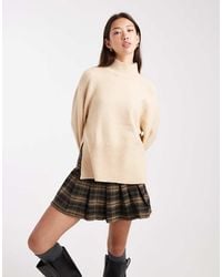 Brave Soul - High Neck Jumper With Wide Sleeves - Lyst