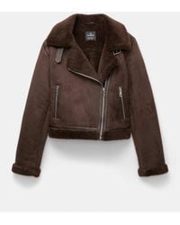Pull&Bear - Giacca Corta Double-Face Color Cioccolato - Lyst
