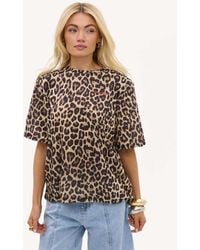 Loavies - Wild And Free Short-Sleeved Shirt With Leopard Print - Lyst