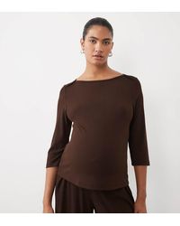 ASOS - Asos Design Maternity Lounge Mix & Match 3/4 Length Ribbed Boatneck - Lyst