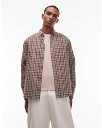 Element - Regular-Fit Geruit Flanellen Overhemd Met Knoopsluiting - Lyst