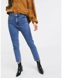 Vero Moda Mom jeans a vita alta blu