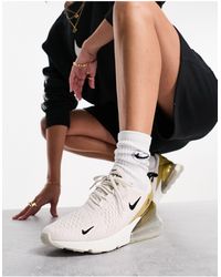Nike - Air max 270 - sneakers bianche e oro - Lyst