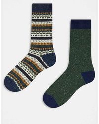 Barbour - Fair Isle Socks 2 Pack - Lyst