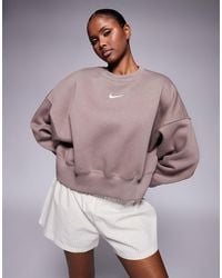 Nike - Kurz Geschnittenes Damen-Sweatshirt Mit Rundhalsausschnitt W Sportswear Phoenix Fleece Over-Oversized Crewneck - Lyst