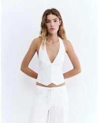 Pull&Bear - Top dos nu à clous - Lyst