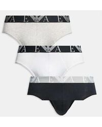 Emporio Armani - Bodywear 3 Pack Briefs - Lyst