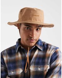 Levi's - Cappello Da Pescatore Con Coulisse Con Logo Tono Su Tono Color Cuoio - Lyst