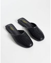 SIMMI - Simmi London Nichola Wide Fit Woven Flat Mules - Lyst