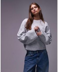 ASOS - Wide Sleeve Oversized Knitted Jumper - Lyst