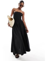 Brave Soul - Midi Bandeau-Jurk Met Gesmokte Buste - Lyst