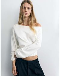 Pull&Bear - Trui Met Boothals - Lyst