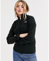 The North Face Womens 100 Glacier 1/4 Zip Fleece In Black