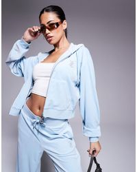 Juicy Couture - Relaxed Fit Velour Zip Through Hoodie - Lyst