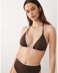 ASOS - Fuller Bust Whitney Whip Positano High Apex Triangle Bikini Top - Lyst