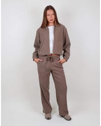 SIMMI - Suede Straight Leg Joggers - Lyst