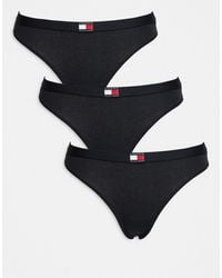 Tommy Hilfiger - 3 Pack Flag Detail Thong - Lyst