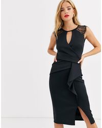 lipsy art bodycon midi dress