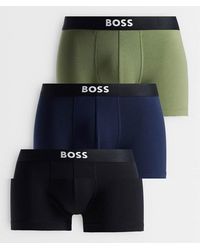 BOSS - One 3 Pack Front Icon Logo Trunks - Lyst