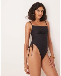 Tala - Ruched Adjustable Tie Side Shaping Swimsuit - Lyst