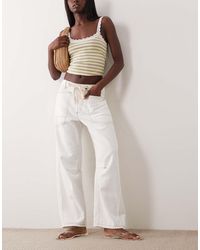 Lioness - Rush Hour Straight Leg Tie Detail Jean - Lyst