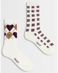 GANT - 2-pack Argyle Heart Socks - Lyst