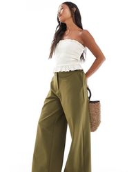 ASOS - Petite Tailored Relaxed Straight Leg Trousers - Lyst