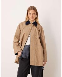 Aware - Short Trench With Cord Collar - Lyst