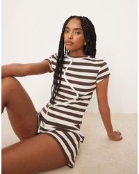 ASOS - Baby Tee With Button Detail Co-ord - Lyst