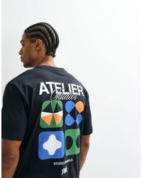 Only & Sons - Relaxed Fit T-shirt With Atelier Back Print - Lyst