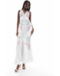 Maya - Embellished Sleeveless Maxi Dress - Lyst