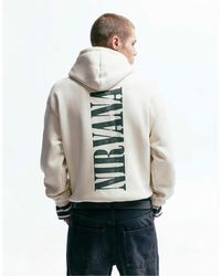 Pull&Bear - Sweat à capuche avec détail nirvana - cassé - Lyst